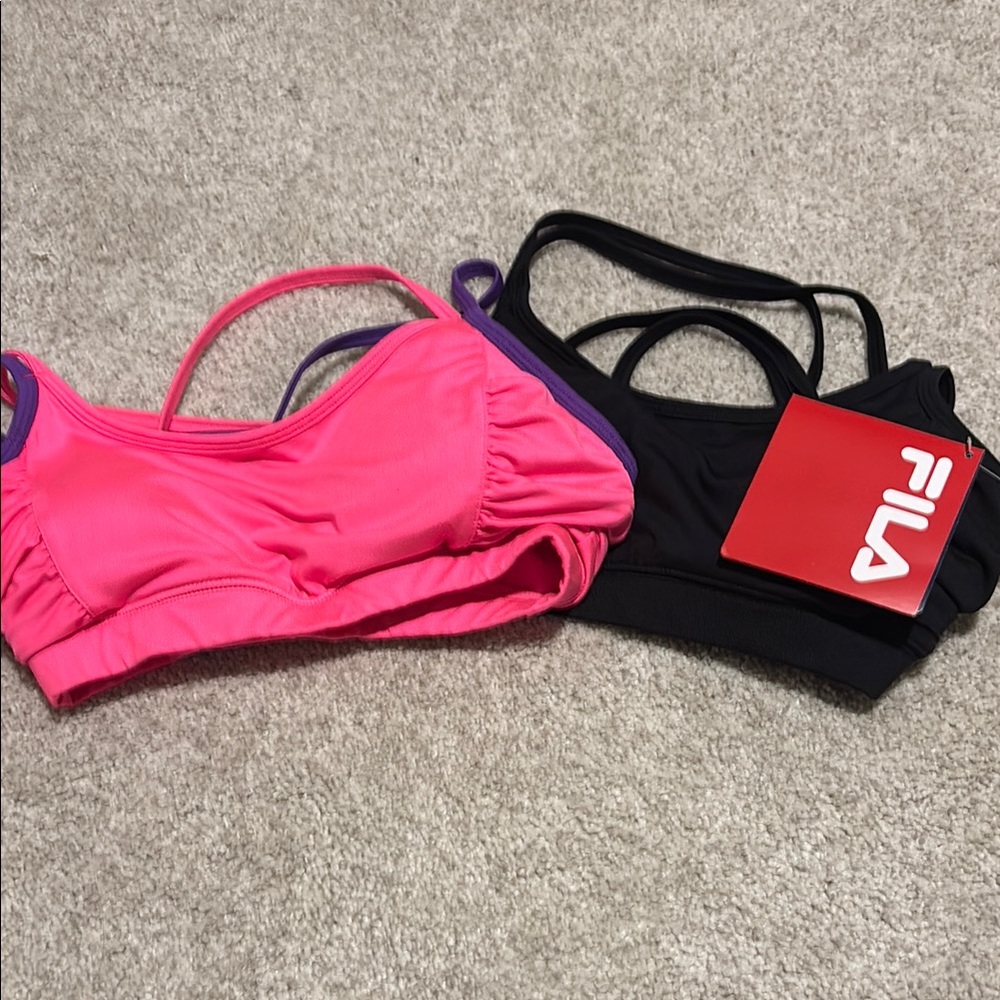 Fila Pink and Black Sports Bras